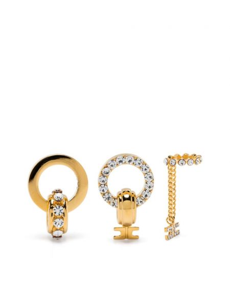 Σκουλαρίκια με πετραδάκια Elisabetta Franchi χρυσό