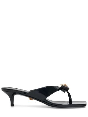 Sandales en cuir Versace noir