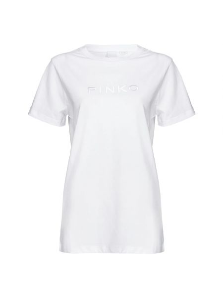 T-shirt mit stickerei Pinko weiß