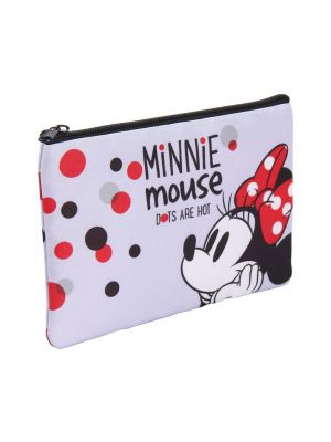Чанта за козметика с принт Minnie бяло