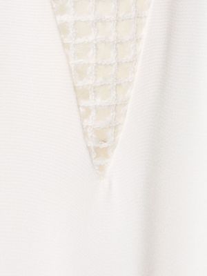 Копринена макси рокля с пайети Brunello Cucinelli бяло