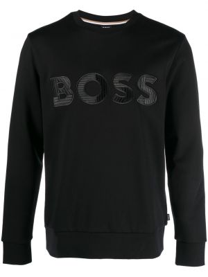 Brodert sweatshirt Boss svart