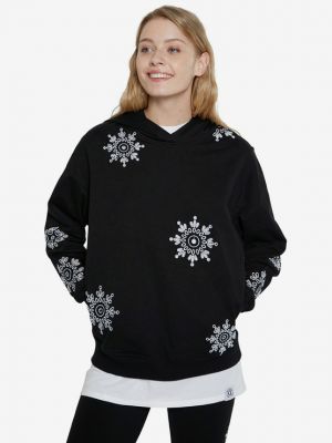 Sweatshirt mit stickerei Desigual schwarz