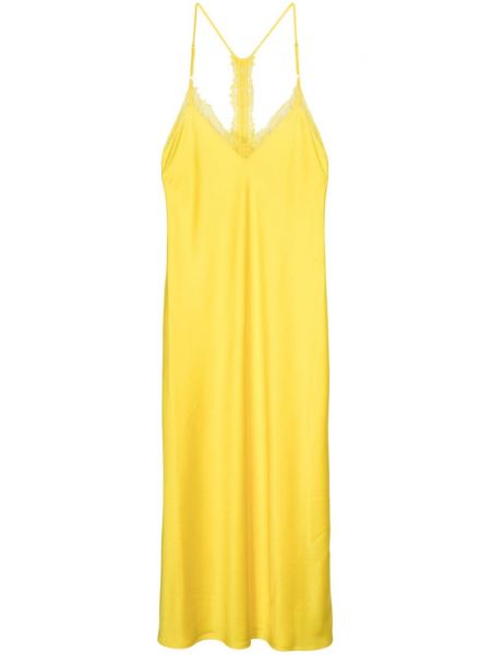 Σατέν μάξι φόρεμα Essentiel Antwerp κίτρινο