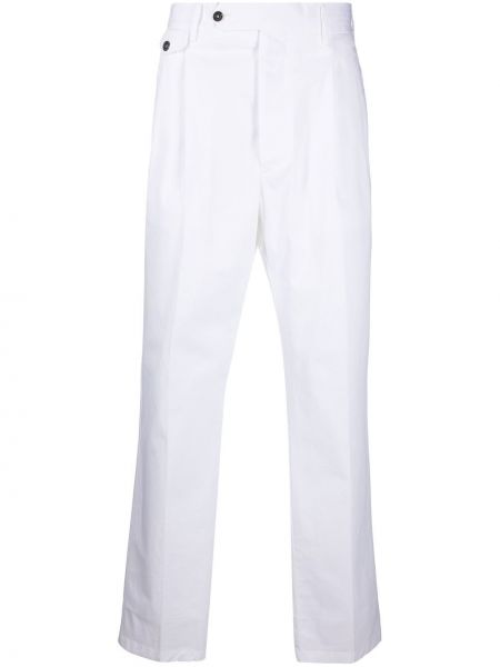 Proste spodnie bawełniane Lardini białe