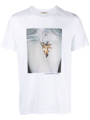 Памучна тениска с принт Zadig&voltaire бяло