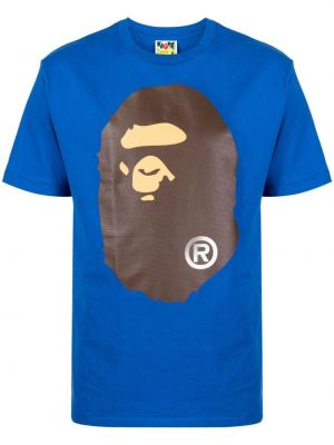 Pamut póló nyomtatás A Bathing Ape® kék