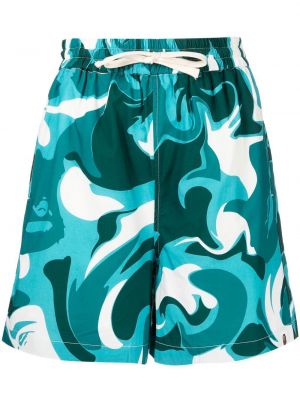 Kratke hlače s potiskom z abstraktnimi vzorci A Bathing Ape® modra