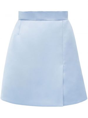 Satenska mini suknja Nina Ricci plava