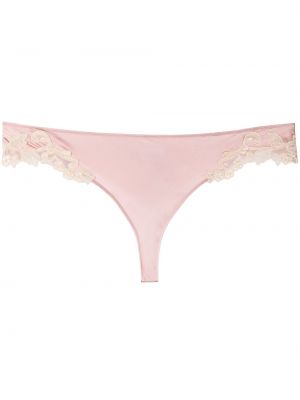 Tangas con perlas de encaje La Perla rosa