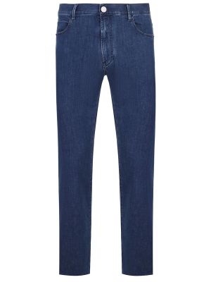Хлопковые джинсы скинни слим Giorgio Armani синие