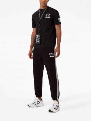 Sportovní kalhoty s potiskem jersey Emporio Armani