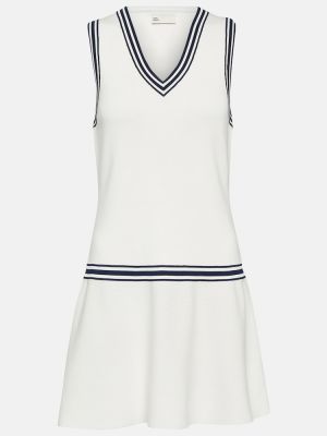 Mini vestido de tela jersey Tory Sport blanco