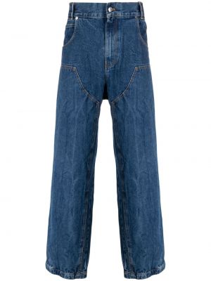 Voľné džínsy s vysokým pásom Paura modrá