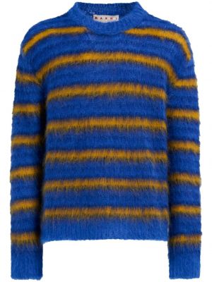 Пуловер с кръгло деколте Marni синьо