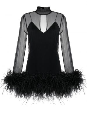 Sukienka mini w piórka Taller Marmo czarna