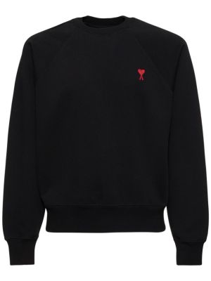 Puuvilla crewneck collegepaita Ami Paris musta