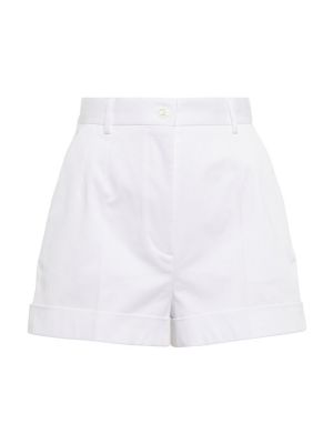Shorts taille haute en coton Dolce&gabbana blanc