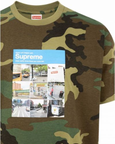 T-shirt à imprimé à imprimé camouflage Supreme