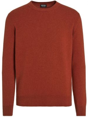 Pull en tricot col rond Zegna rouge