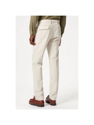 Pantalones chinos de cachemir de algodón con estampado de cachemira Massimo Alba beige