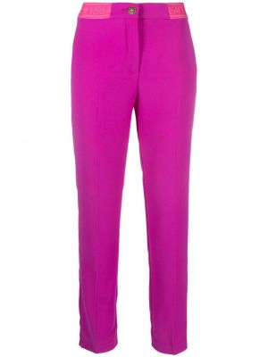 Pantaloni slim fit Versace Jeans Couture rosa