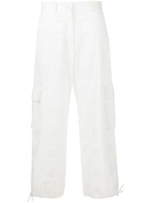 Pantaloni cargo Msgm bianco