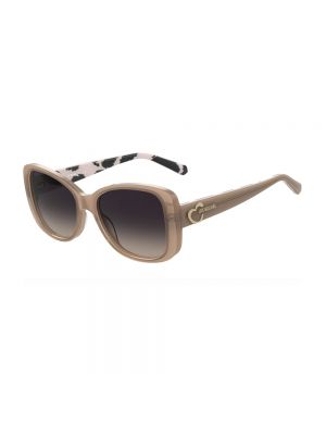 Sonnenbrille mit print Love Moschino beige