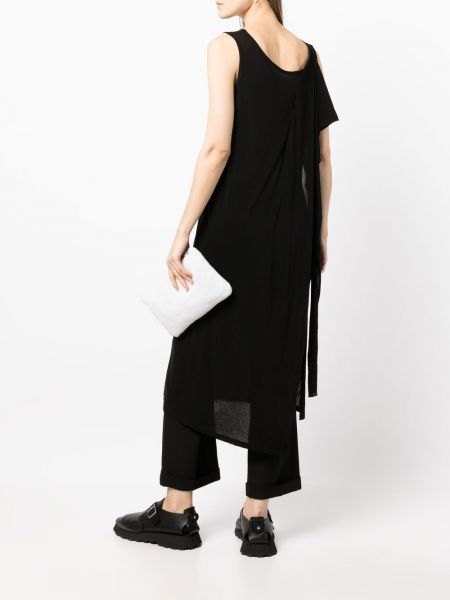 Midi šaty bez rukávů Yohji Yamamoto černé