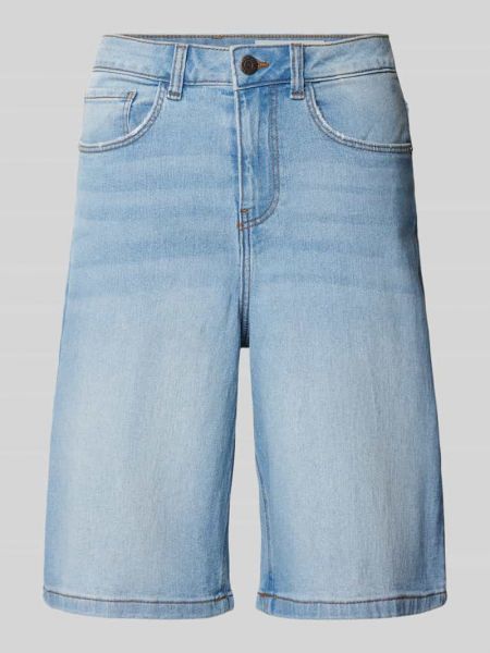 Szorty jeansowe z wysoką talią w jednolitym kolorze Noisy May