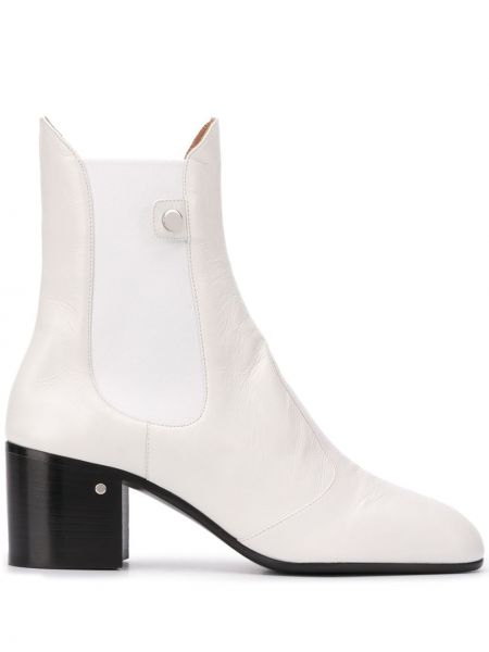 Ankle boots na obcasie Laurence Dacade białe