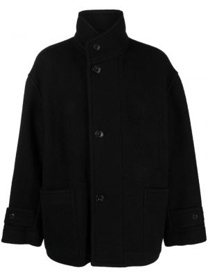 Gyapjú kabát Lemaire fekete