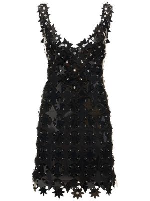 Mini vestido de malla Paco Rabanne negro