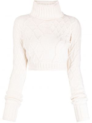 Вълнен пуловер Monse бяло