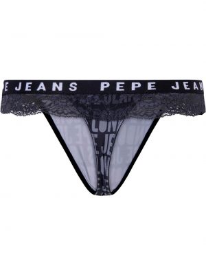 Стринги Pepe Jeans серые