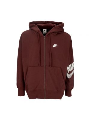 Fleece hoodie mit reißverschluss Nike braun