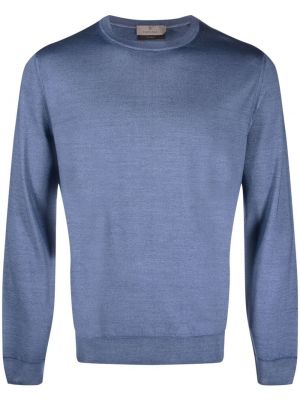 Šilkinis vilnonis džemperis Canali mėlyna