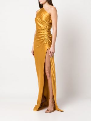 Jedwabna sukienka wieczorowa Michelle Mason złota