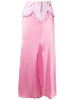 Džinsinis sijonas su nubrozdinimais Blumarine rožinė