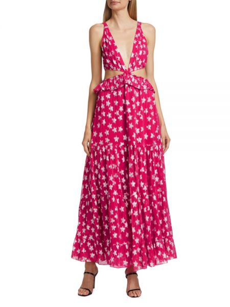 Розовое длинное платье со звездочками Rococo Sand