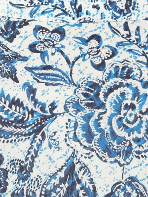 Midi suknja od samta s cvjetnim printom Velvet plava