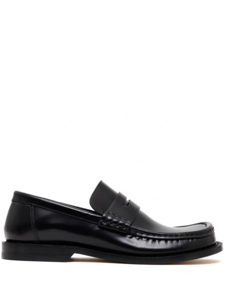 Asymmetrisk læder loafers Loewe sort