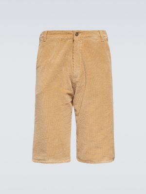 Pantalones cortos de pana de algodón Erl beige