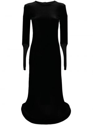 Βελούδινη μίντι φόρεμα Melitta Baumeister μαύρο