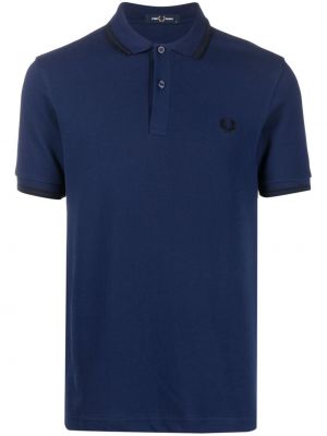 Piké med broderi Fred Perry blå