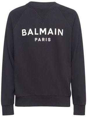 Trykt sweatshirt Balmain svart