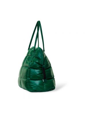 Gesteppte karierte shopper handtasche mit federn Aspesi grün