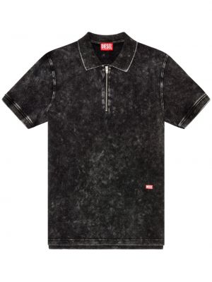 T-shirt mit reißverschluss Diesel schwarz