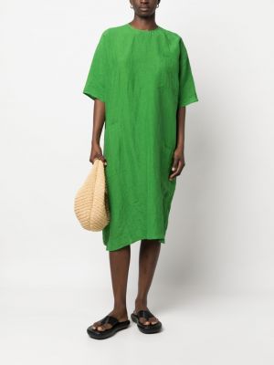 Leinen kleid mit rundem ausschnitt Sofie D'hoore grün