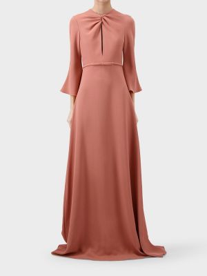 Krepové viskózové dlouhé šaty Giambattista Valli ružová